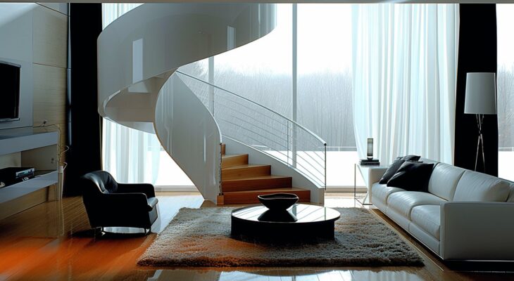 Un escalier hélicoïdal pour optimiser l’espace dans votre maison