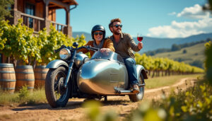 découvrez les vignobles autrement avec nos wine tours en side-car : une expérience unique et authentique pour explorer les routes des vins, profiter de dégustations et admirer des paysages exceptionnels en toute liberté.