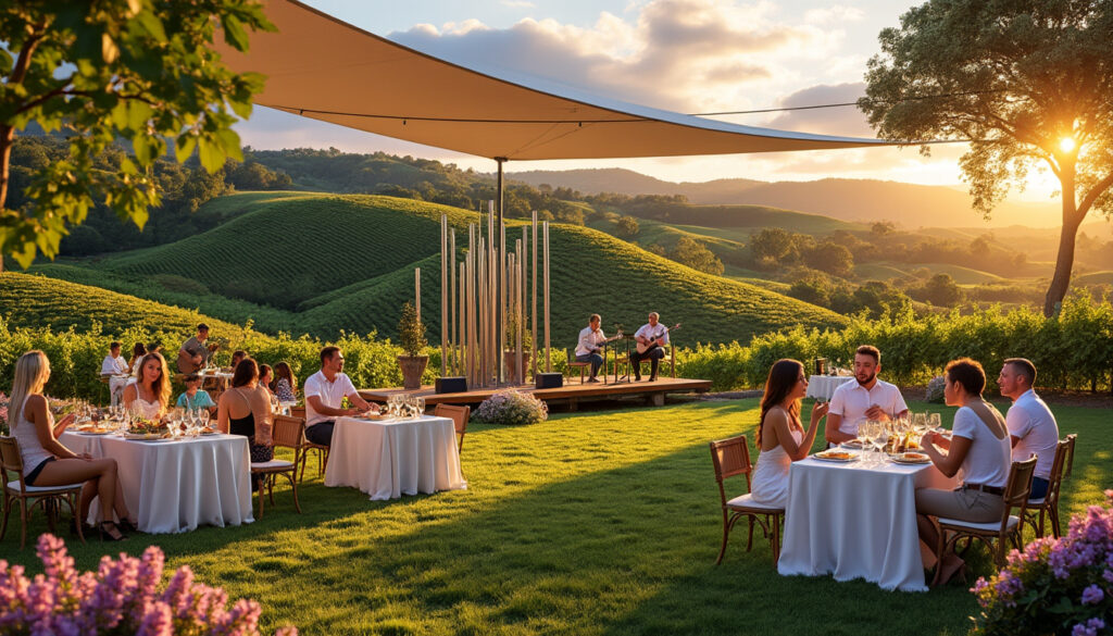 découvrez nos wine tours multi-sensoriels où dégustation de vins, musique immersive et art s’unissent pour une expérience inoubliable au cœur des vignobles. explorez l’harmonie parfaite entre saveurs, sons et créations artistiques.