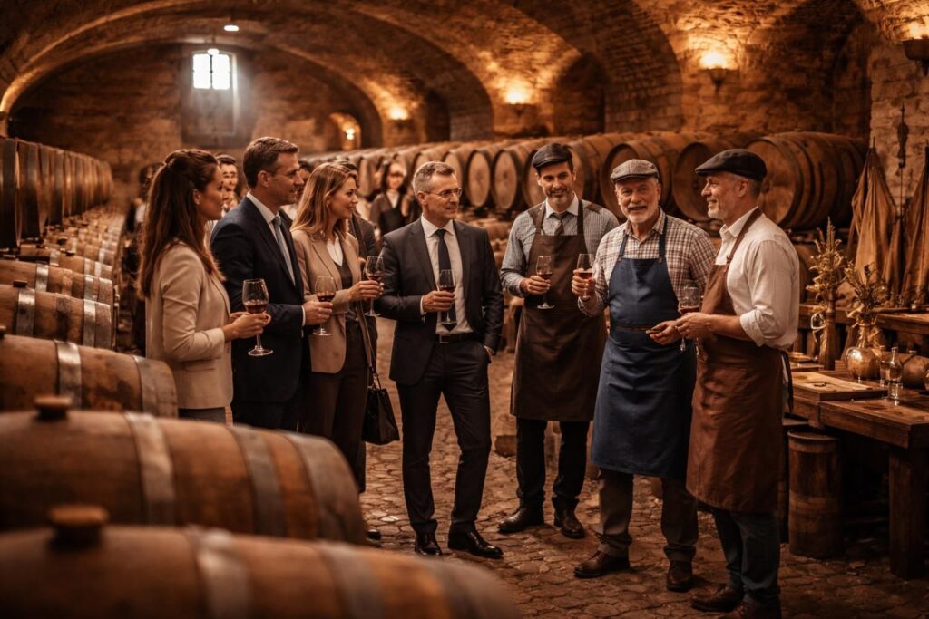 explorez les caves de bordeaux et bourgogne avec des artisans vignerons passionnés lors de vos séminaires œnologiques pour une expérience unique et authentique.