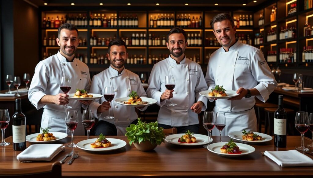 découvrez les chefs étoilés et leurs accords vins exclusifs, une invitation à savourer des mets d'exception accompagnés des meilleures sélections vinicoles.