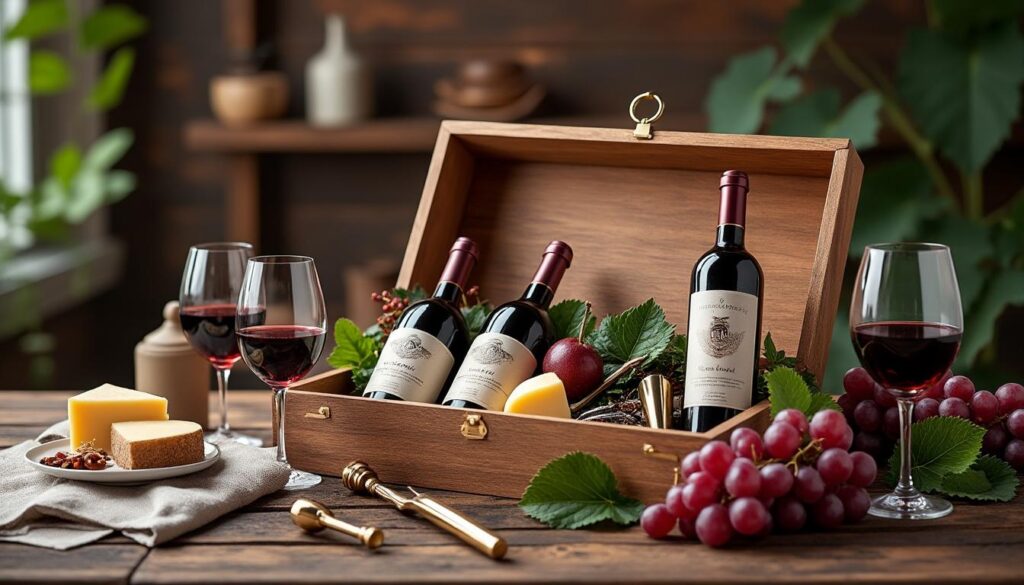 découvrez notre sélection de coffrets cadeaux parfaits pour les amateurs de vin. offrez une expérience unique avec des bouteilles raffinées et des accessoires élégants.